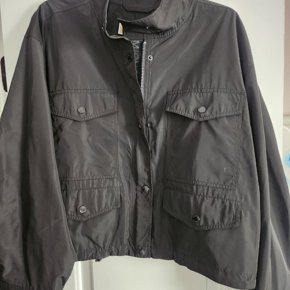 NWT $295 retail Michael Kors Women's Jacket Anorak Rain - Black-Medium - Picture 3 of 7